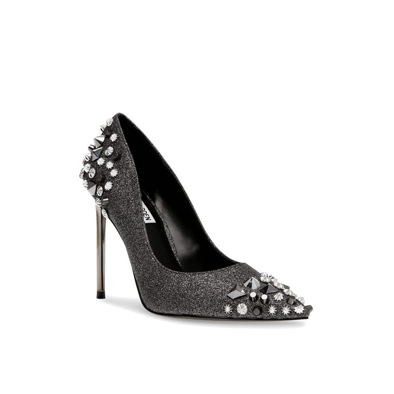 Royalty: Black Suede & Bronze - Glitter Heels for Bunions | Sole Bliss